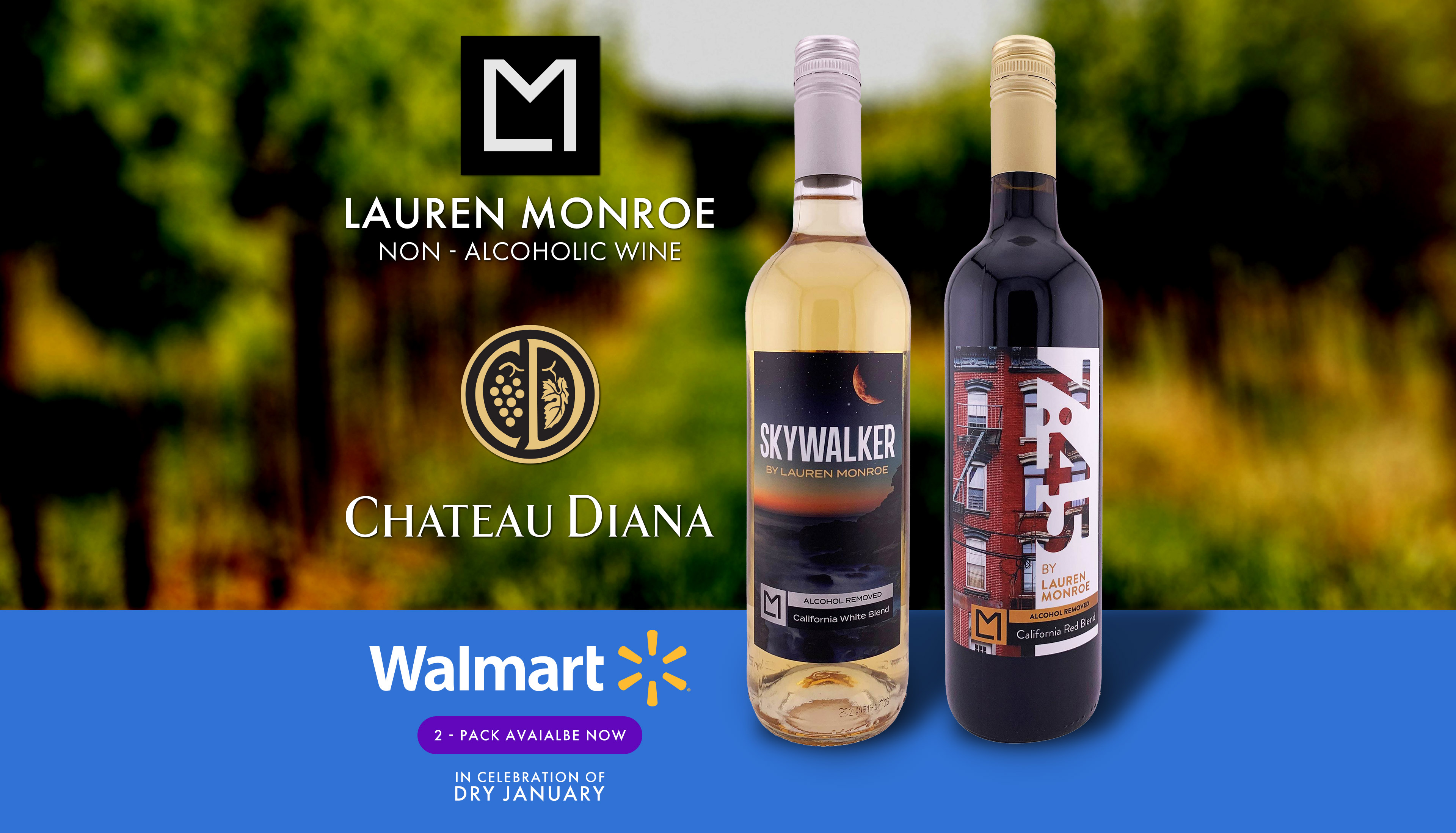 Lauren Monroe Alcohol-Removed Wine Collection with Chateau Diana